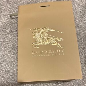 Burberry Tan Shopping Bag